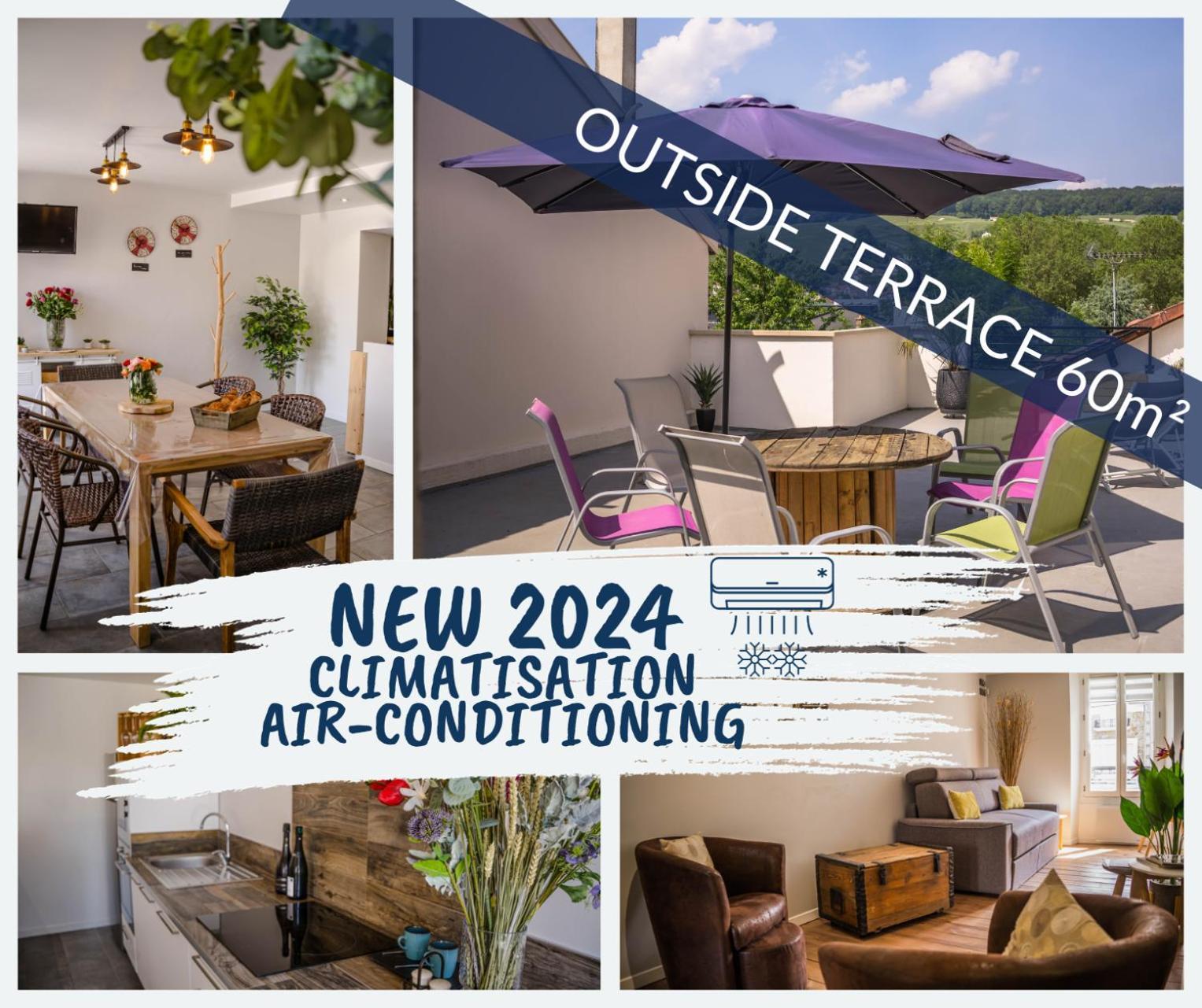 BNB EPERNAY Terrasse 86 - Terrasse privée Vue sur le Vignoble Esterno foto