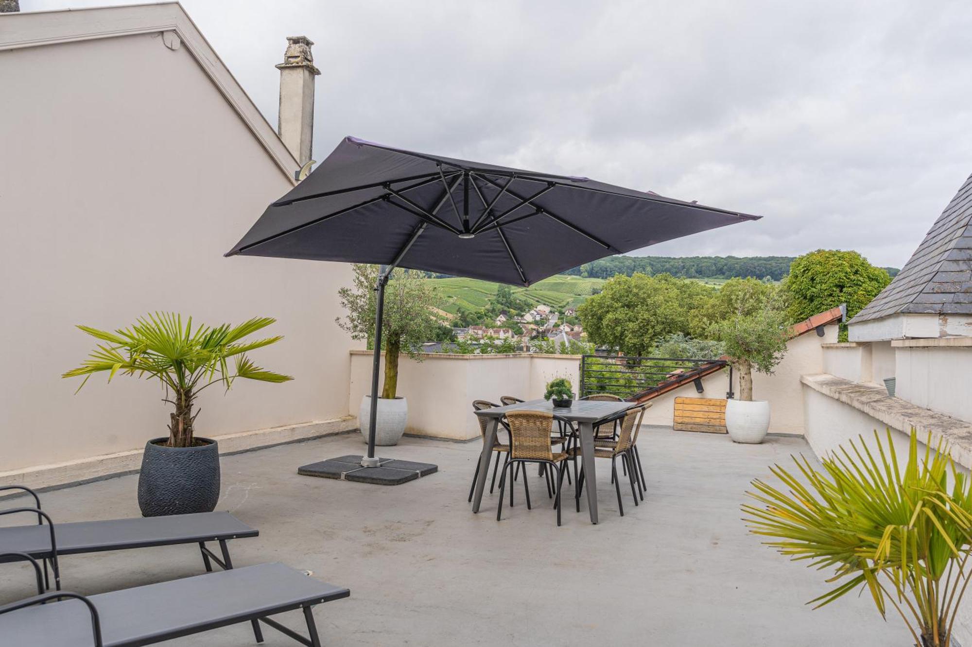 BNB EPERNAY Terrasse 86 - Terrasse privée Vue sur le Vignoble Esterno foto