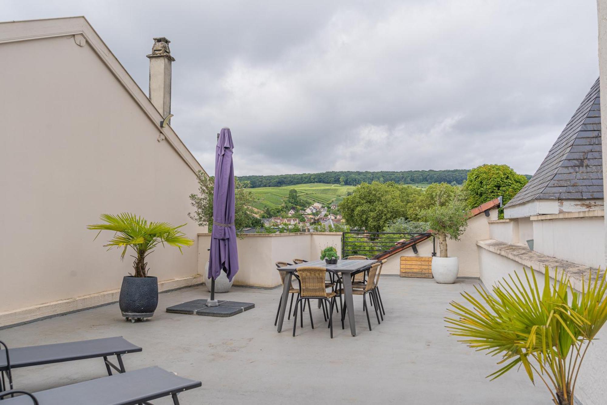 BNB EPERNAY Terrasse 86 - Terrasse privée Vue sur le Vignoble Esterno foto